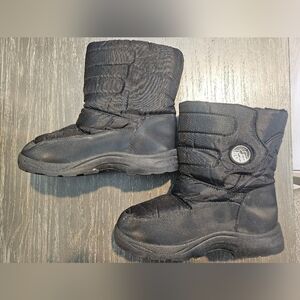 Kids Black Winter Snow Rain Boots, Shoes Boys Size 6. Warm